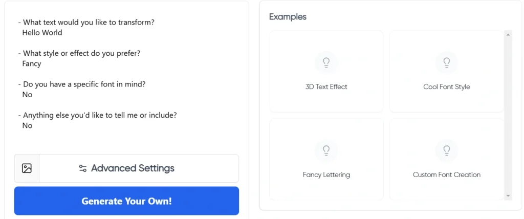 Vondy Ai Font Generator Free