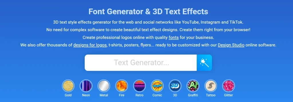 Font Generator & 3D Text Effects