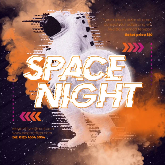 Sci-Fi Social Media Post Set PSD – Futuristic, Editable Templates for Instagram & Facebook