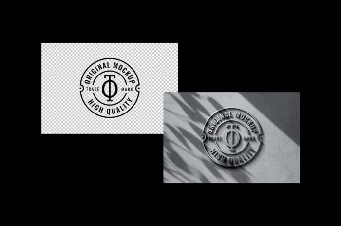 Steel Logo Mockup – PSD for Professional Branding