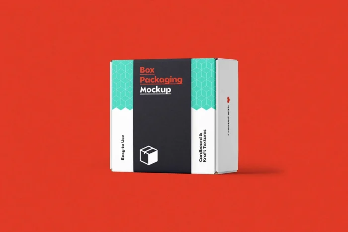 Free Realistic Delivery Box Mockup for packaging design.