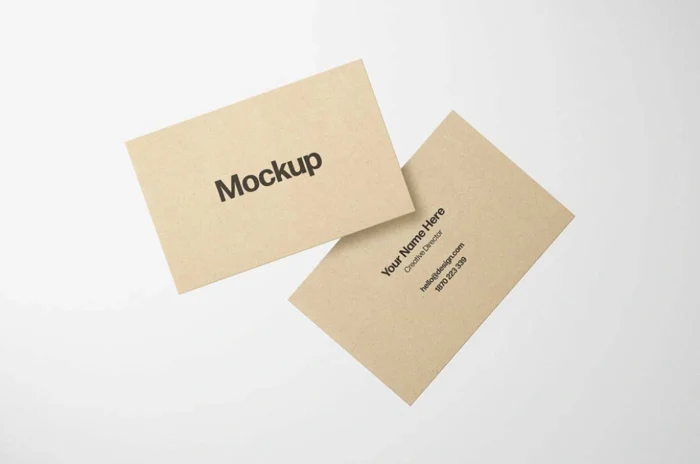 Free Floating Visiting Card Mockup