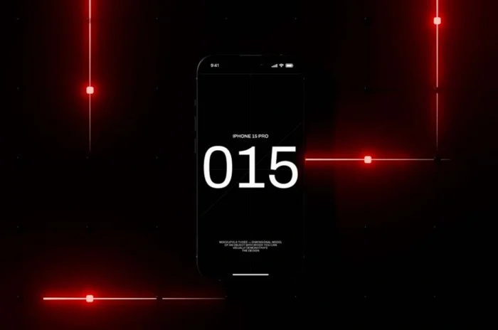 Free Realistic iPhone 15 Mockup