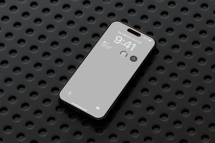 Free iPhone 16 Pro mockup PSD for mobile app and UI design presentation in high resolution.