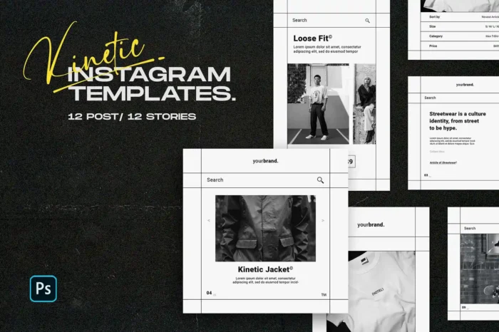 Instagram templates for apparel brands