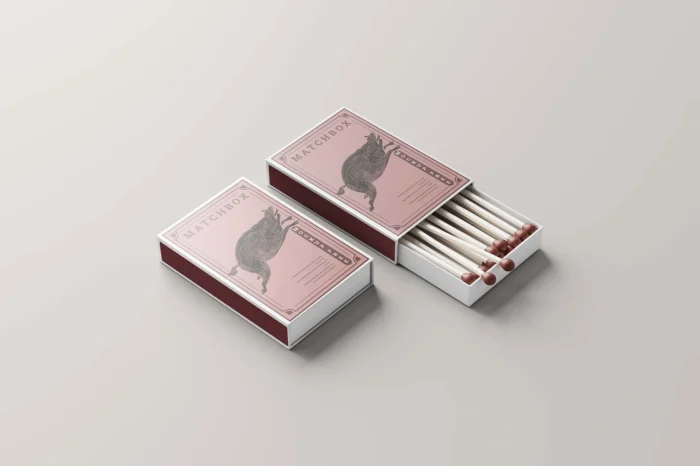 Free Matchbox Mockup for branding and product presentation.