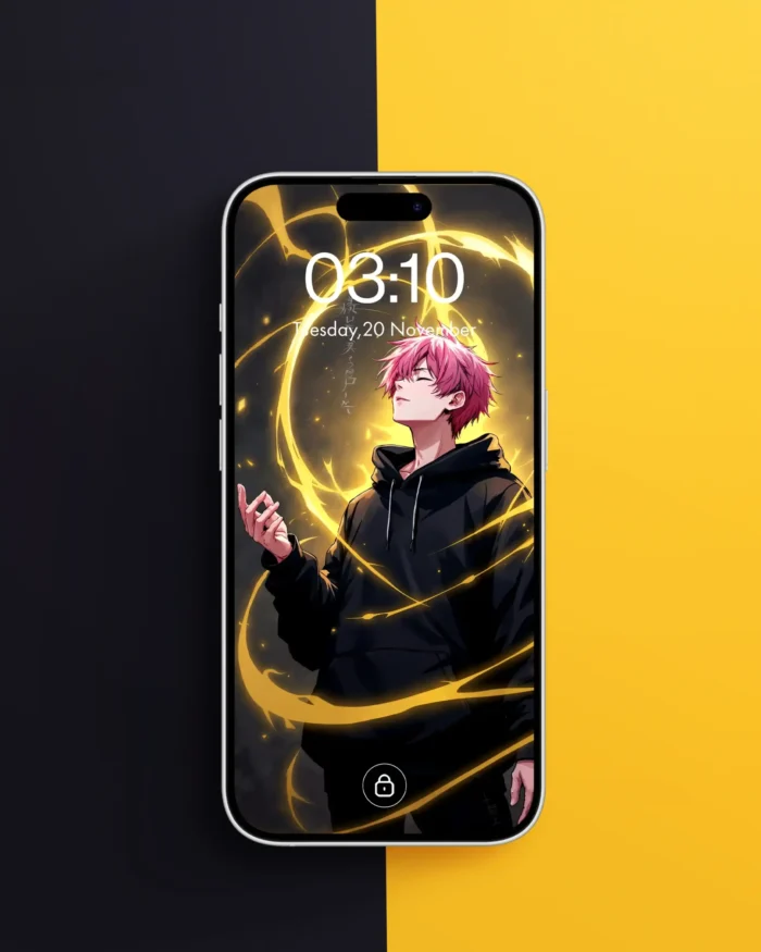 4K Yellow Aura Anime Wallpape
