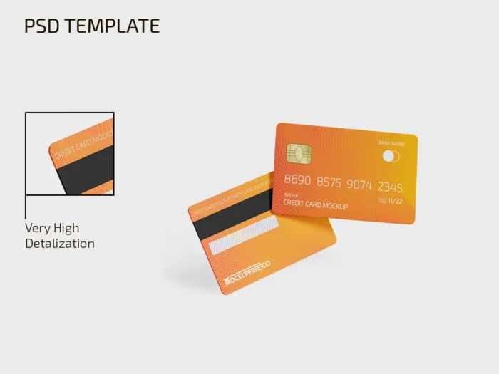 Free Plastic Credit Cards Mockup
