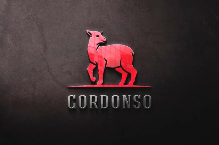 Shining red glass logo mockup with modern design and realistic glass texture.