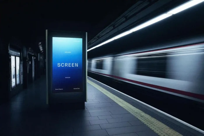 Subway Station Screen Mockup