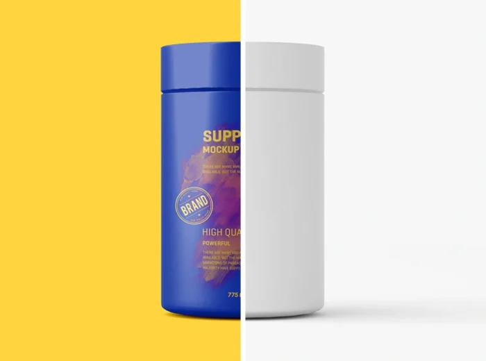 Protein Pack and Jar Mockup