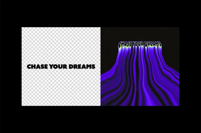 Acid Poster Liquid Melting Illusion Text Effect