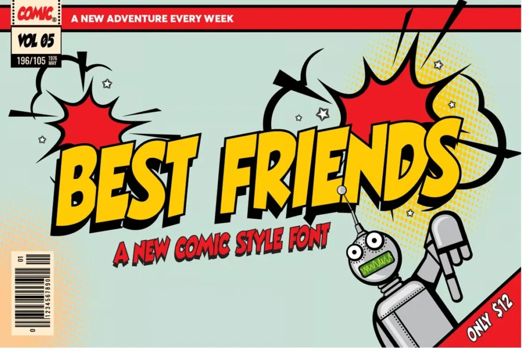 20 Professional Comic Book Fonts That Designers Love | ResourceFlix Best Friends Comic Font