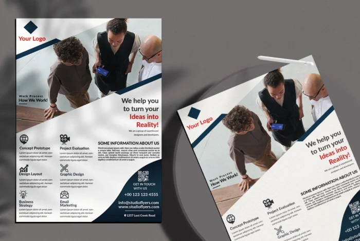 Free Corporate Business Flyer Template for professional marketing materials. Fully customizable PSD.