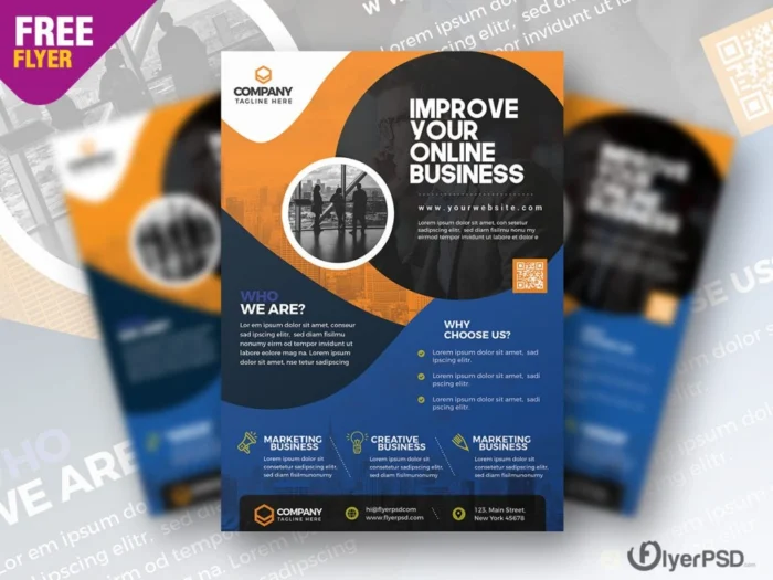 Free Corporate Business Flyer PSD editable professional and print ready design