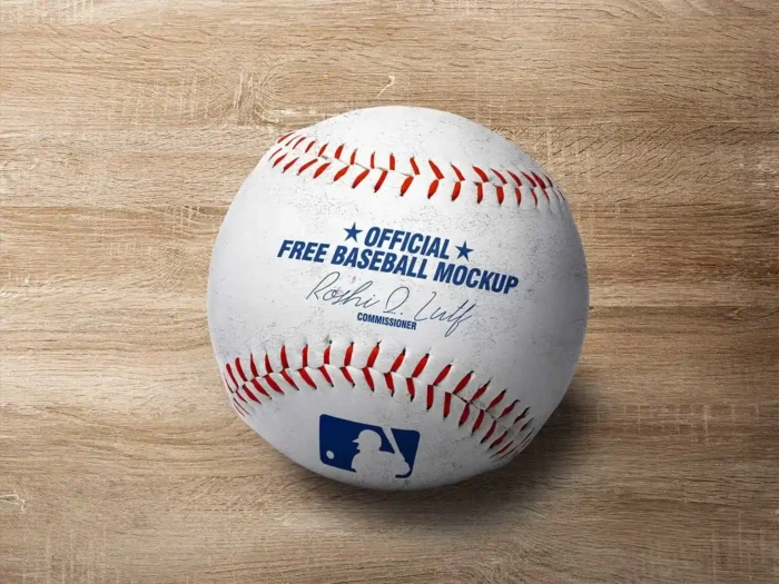 Free baseball logo mockup for professional sports branding and promotional designs.