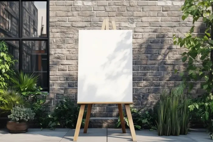 Free Outdoor Wooden Easel Standee Mockup - Image 2