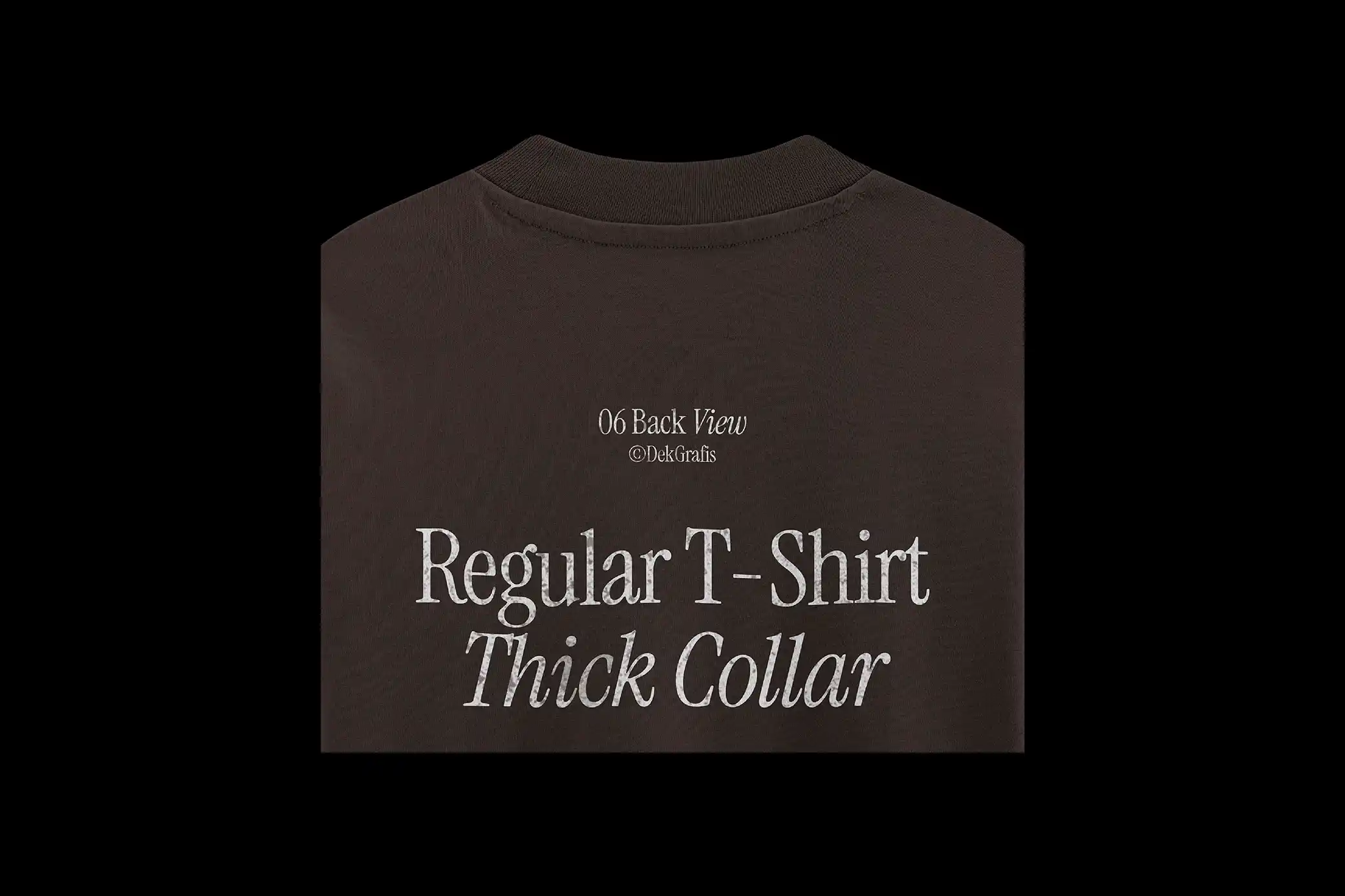 Free T-Shirt Collar Closeup Mockup for showcasing apparel designs with realistic fabric details.