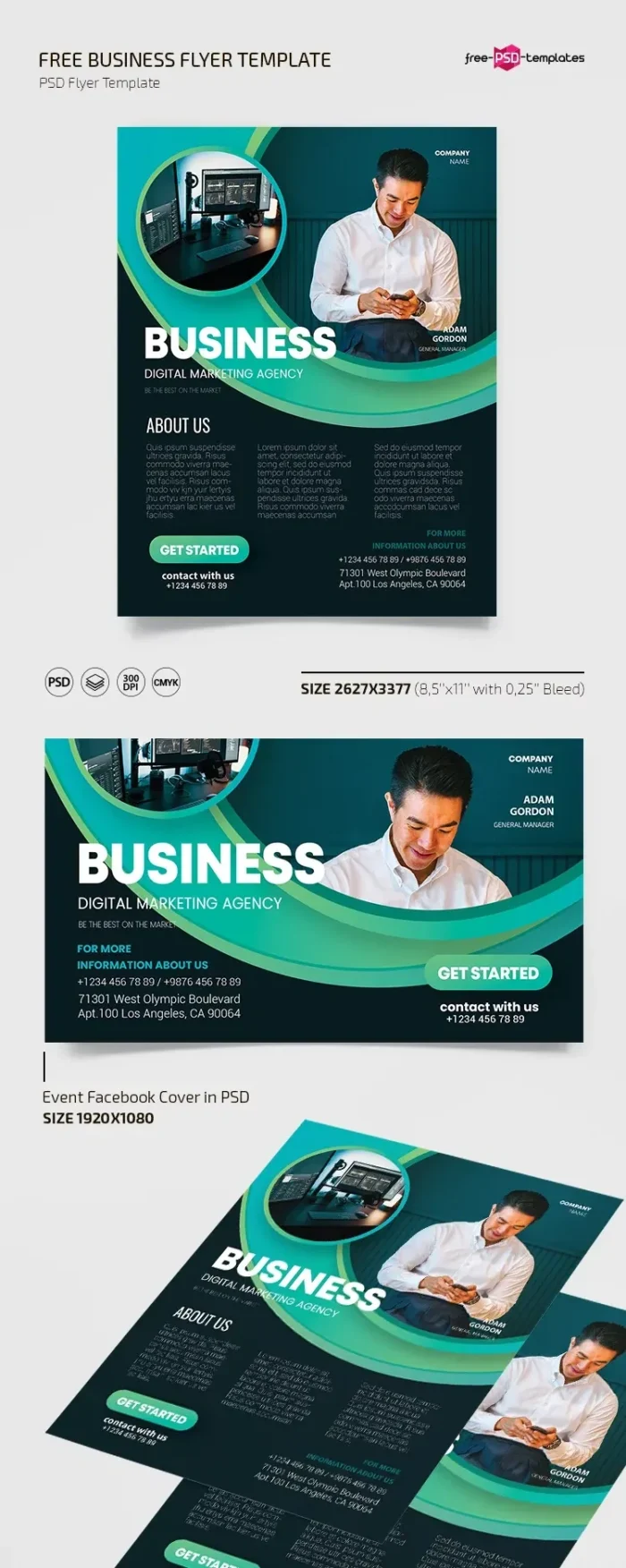 Free Business Flyer PSD Template