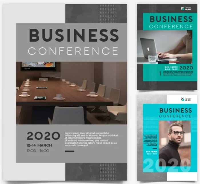 Free elegant business flyer template for corporate promotions and events