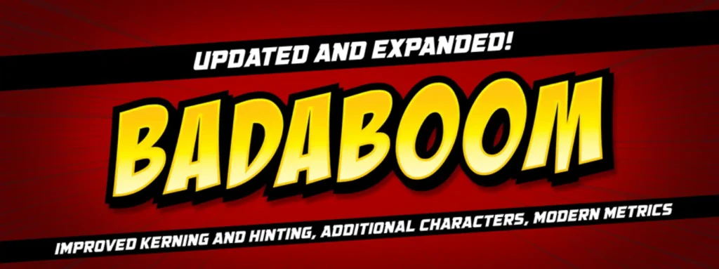 20 Professional Comic Book Fonts That Designers Love | ResourceFlix badaboom-bb-font