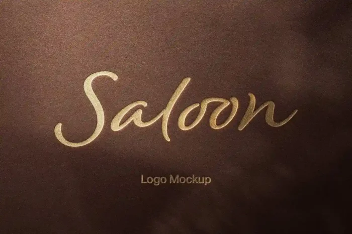 Free Foil Press Logo Mockup with luxurious gold foil effect for premium branding visuals.