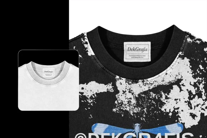Free Oversize T-Shirt Mockup for showcasing fashion designs with realistic fabric and details.