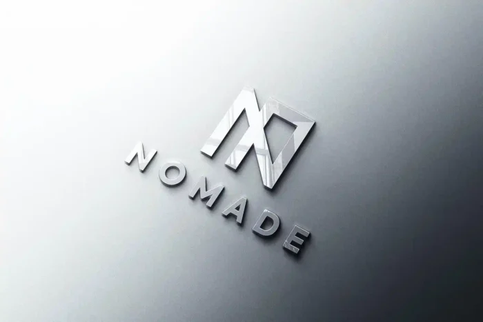 Free Perspective 3D Sign Logo Mockup