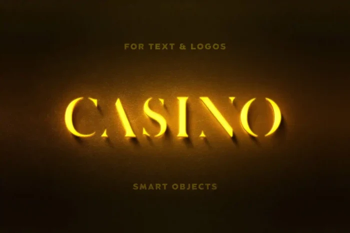 Free Yellow Glowing Logo Mockup showcasing a bright, customizable logo design.