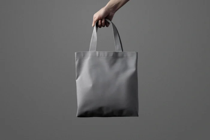 Free Tote Bag Mockup Holding