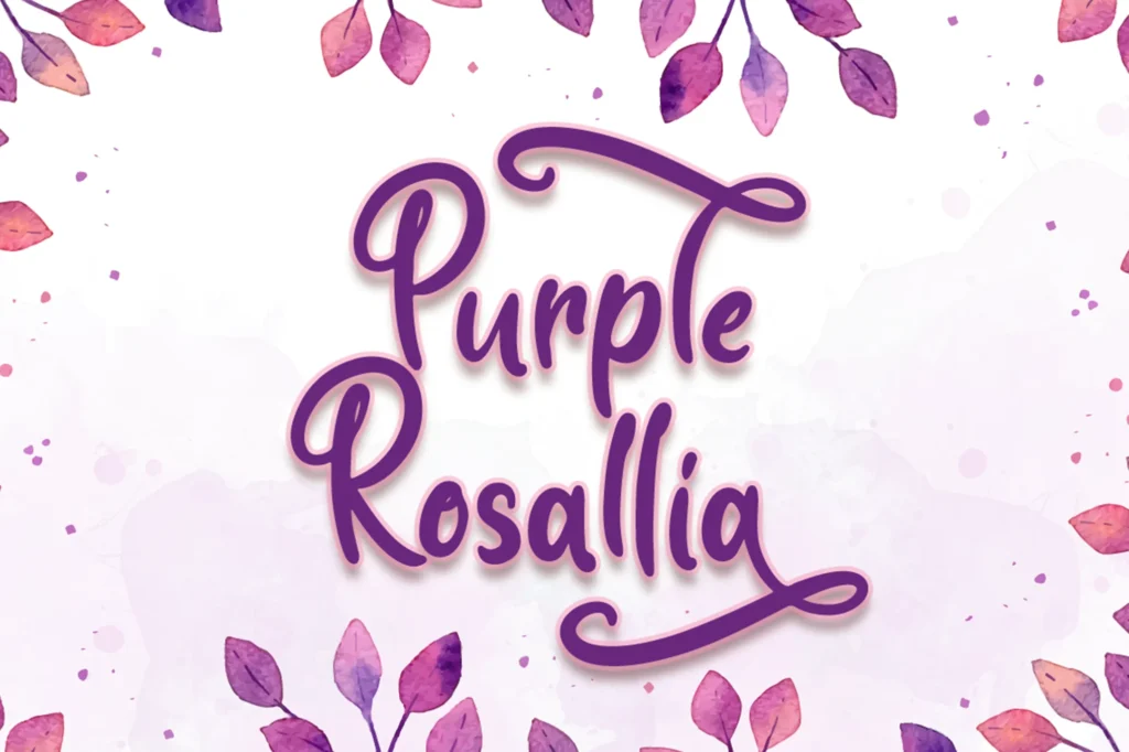 24 Beautiful Romantic Fonts to Celebrate Love All Year Long | ResourceFlix Purple Rosallia – Wedding Font