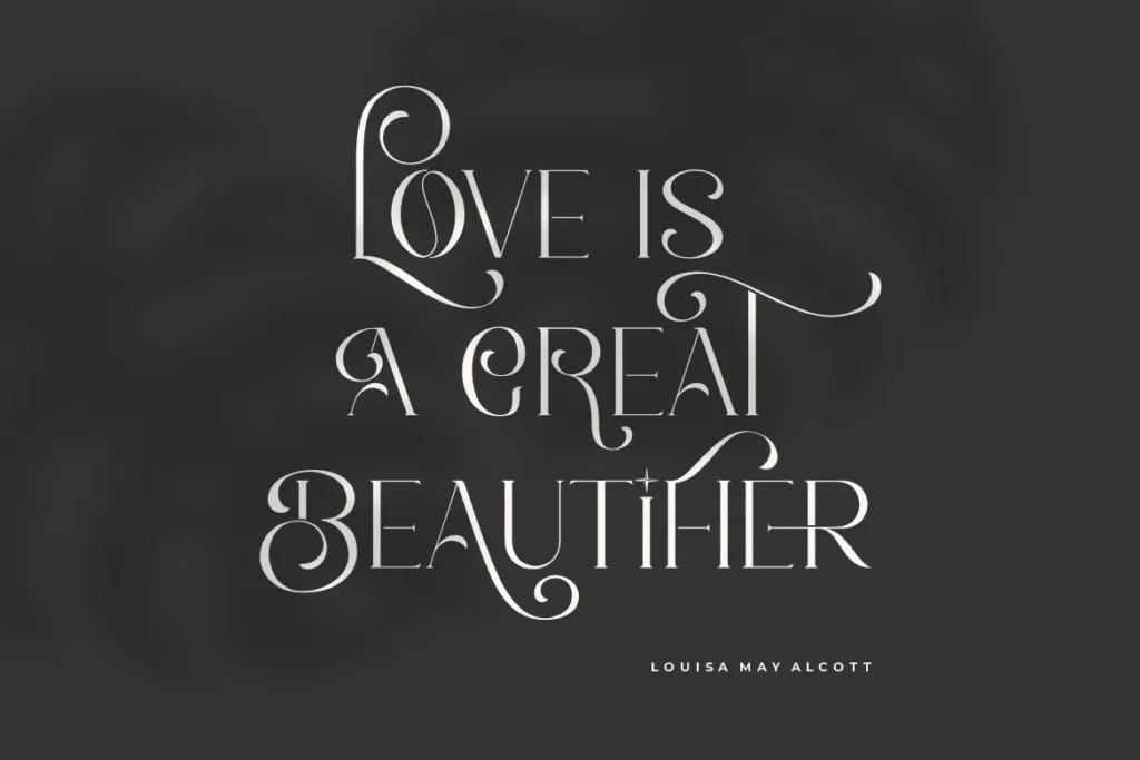 24 Beautiful Romantic Fonts to Celebrate Love All Year Long | ResourceFlix Romantic Serif font