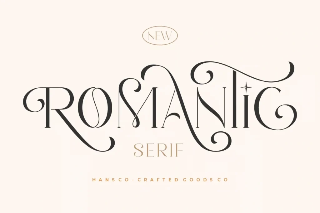 24 Beautiful Romantic Fonts to Celebrate Love All Year Long | ResourceFlix Romantic Serif font