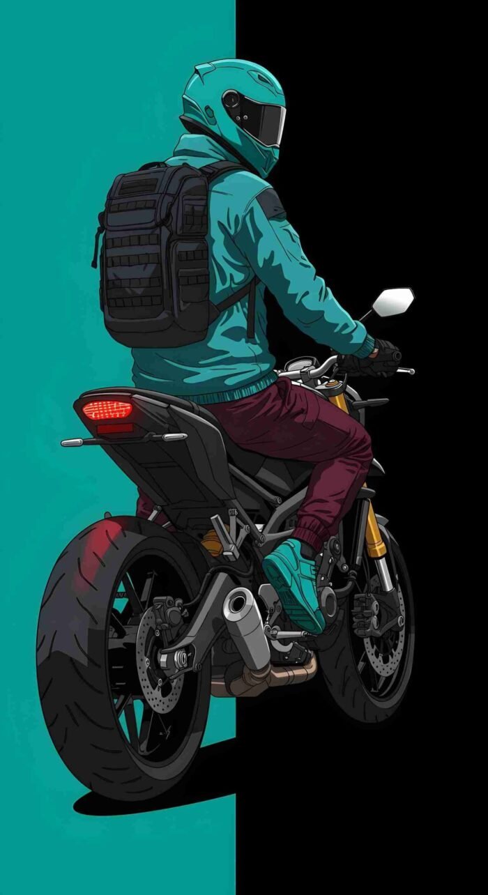 Stunning anime biker wallpaper