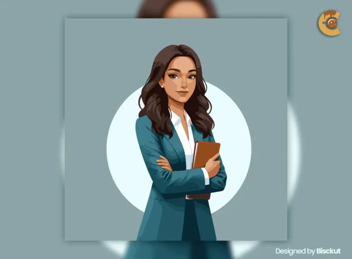 Professional Business Woman Vector Illustration