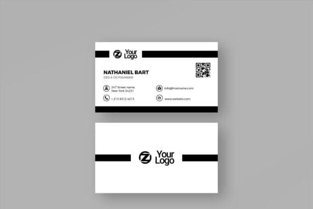 Modern elegant business card front
