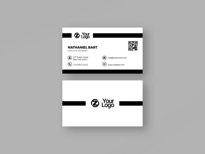 Modern elegant business card front