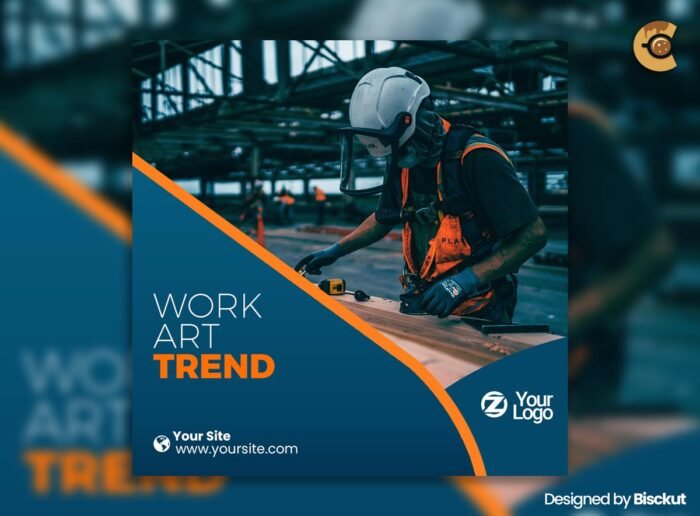 Free construction flyer template with modern layout for promoting contractor or renovation services.