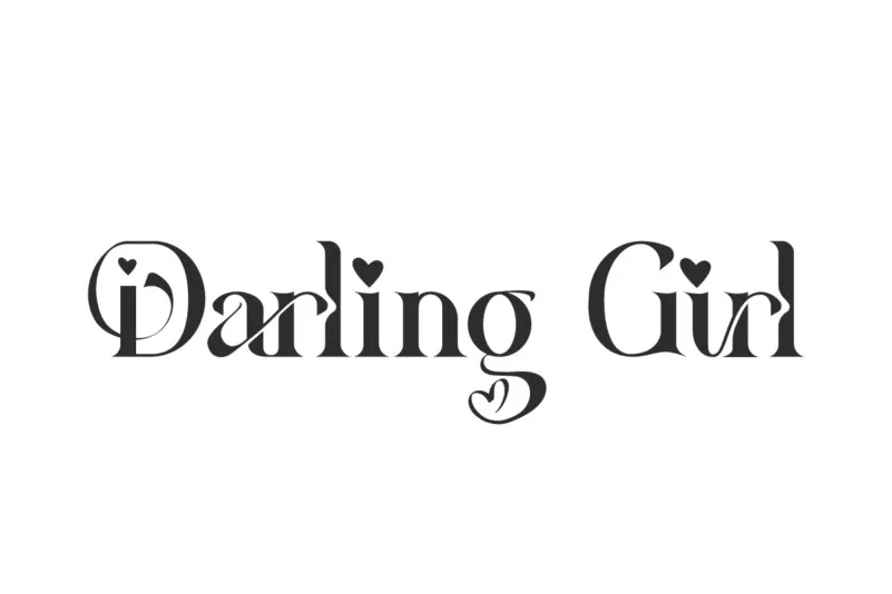 24 Beautiful Romantic Fonts to Celebrate Love All Year Long | ResourceFlix Darling Girl font