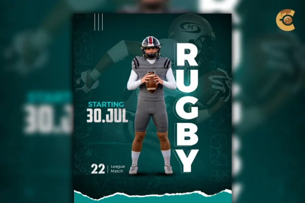 Free Football Flyer Template – Editable PSD for match promotions, sports events, and social media.