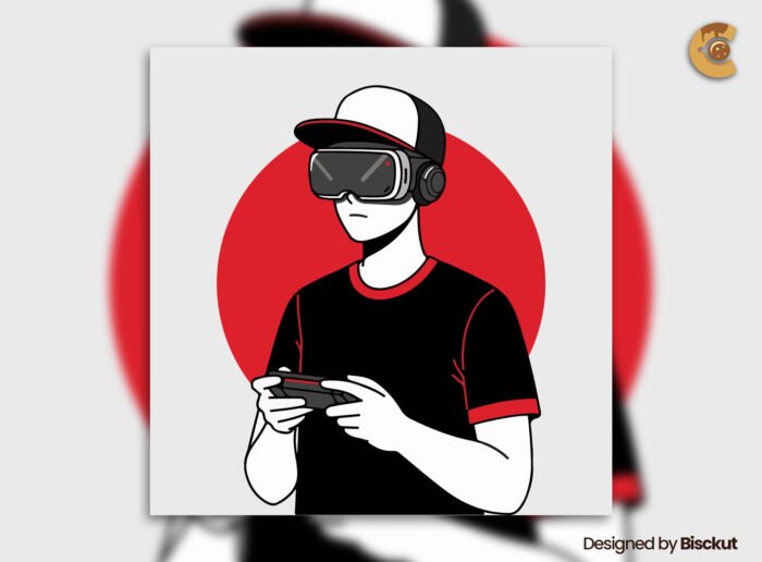 Free VR Gaming Boy Illustration