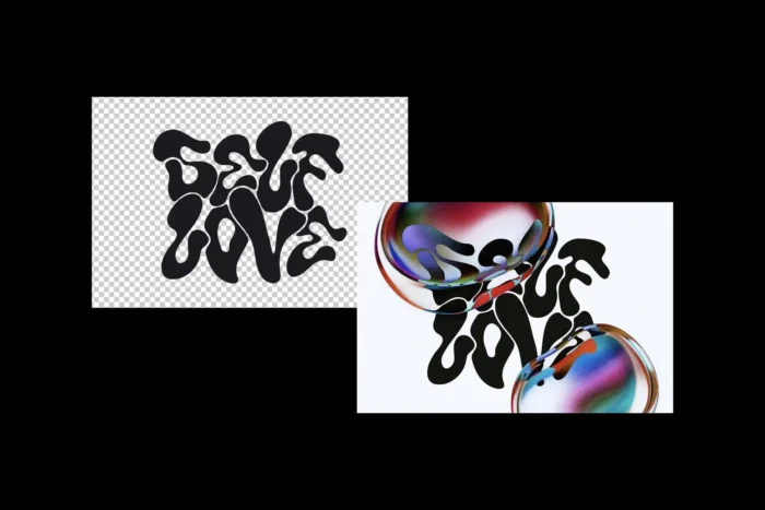 Color Blob Text & Logo Effect