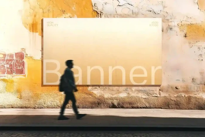 Free Daylight Banner Mockup for outdoor advertising and branding presentations.