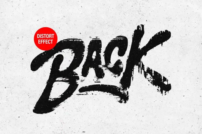Free Distort Print Text & Logo Effect with glitchy, grunge style for urban branding and designs.