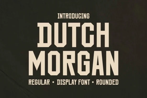 Dutch Morgan – Retro Western Slab Serif Display Font