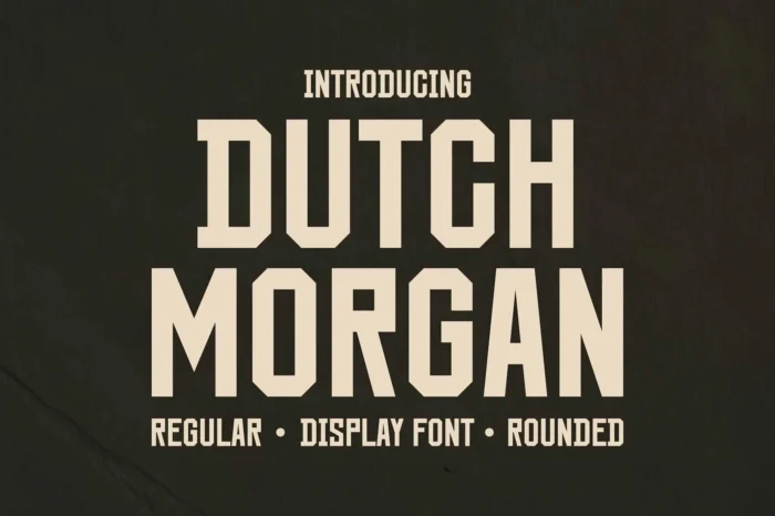 Dutch Morgan – Retro Western Slab Serif Display Font