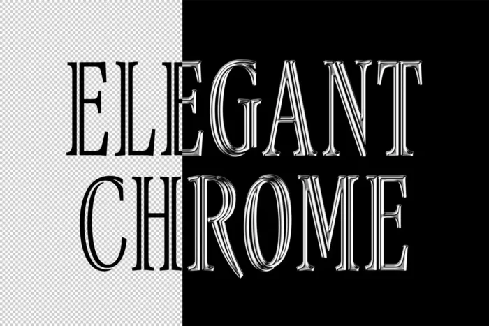 Free Elegant Chrome Text Effect