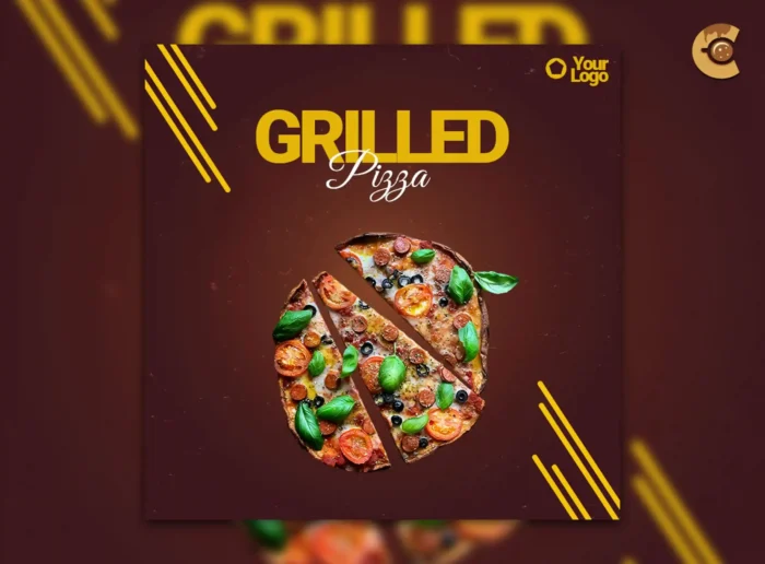 "Customizable food social media post template for restaurants, cafes, and food delivery promotions
