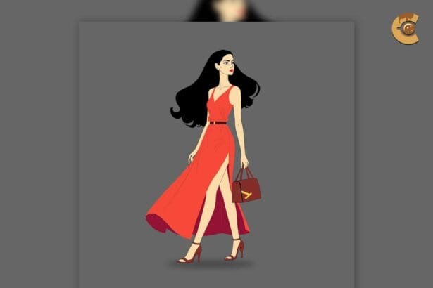 Female Fashion Model Illustration Vector
