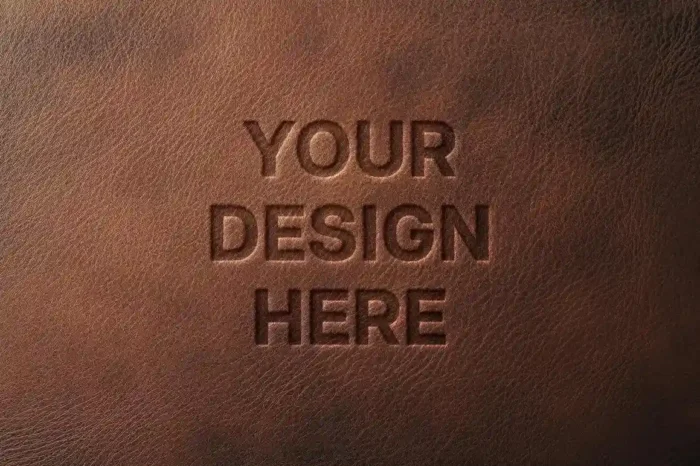 Free Leather Pressed Logo Mockup